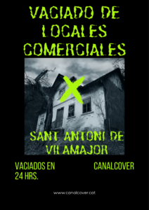 Vaciado de locales comerciales Sant Antoni de Vilamajor