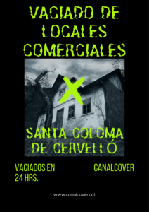 Vaciado de locales comerciales Santa Coloma de Cervelló